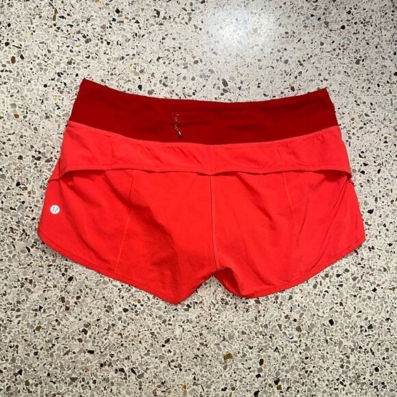 lululemon athletica Pants - Lululemon red run speed lined shorts 8